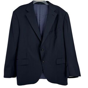 Suitsupply Wool Vitale Barberis Canonico Napoli Blazer Size 48S Blue 2-Button